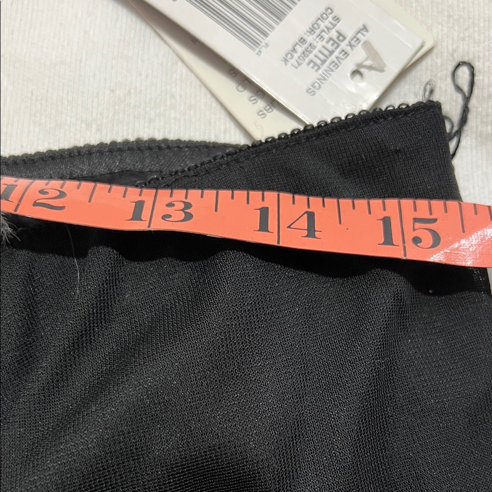 Alex Evenings Black Petite Tie Mesh Pants - Picture 10 of 14